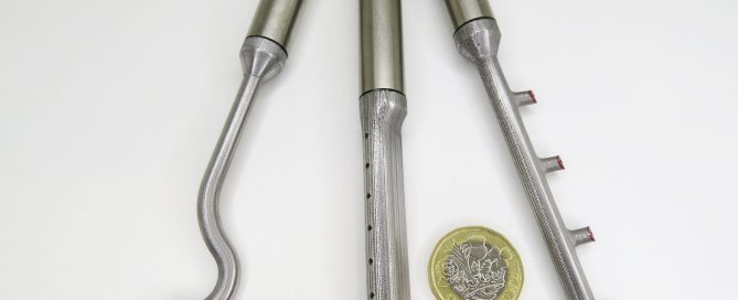 3D printed stainless steel probes